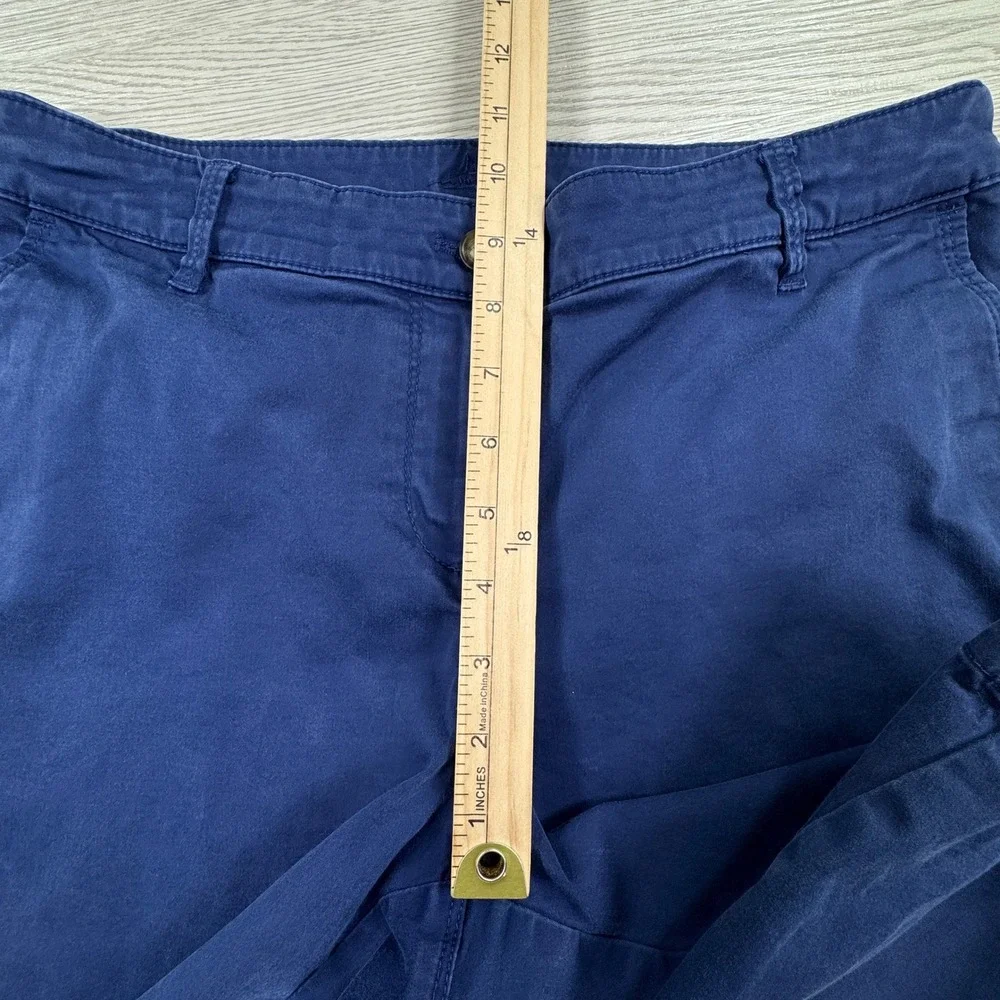 Tommy Bahama Women's Boracay Chino Shorts Island Navy 12 Cotton Stretch Pocket